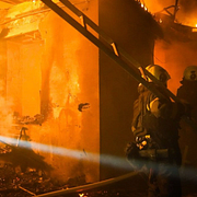 Bilder från nattens attack.