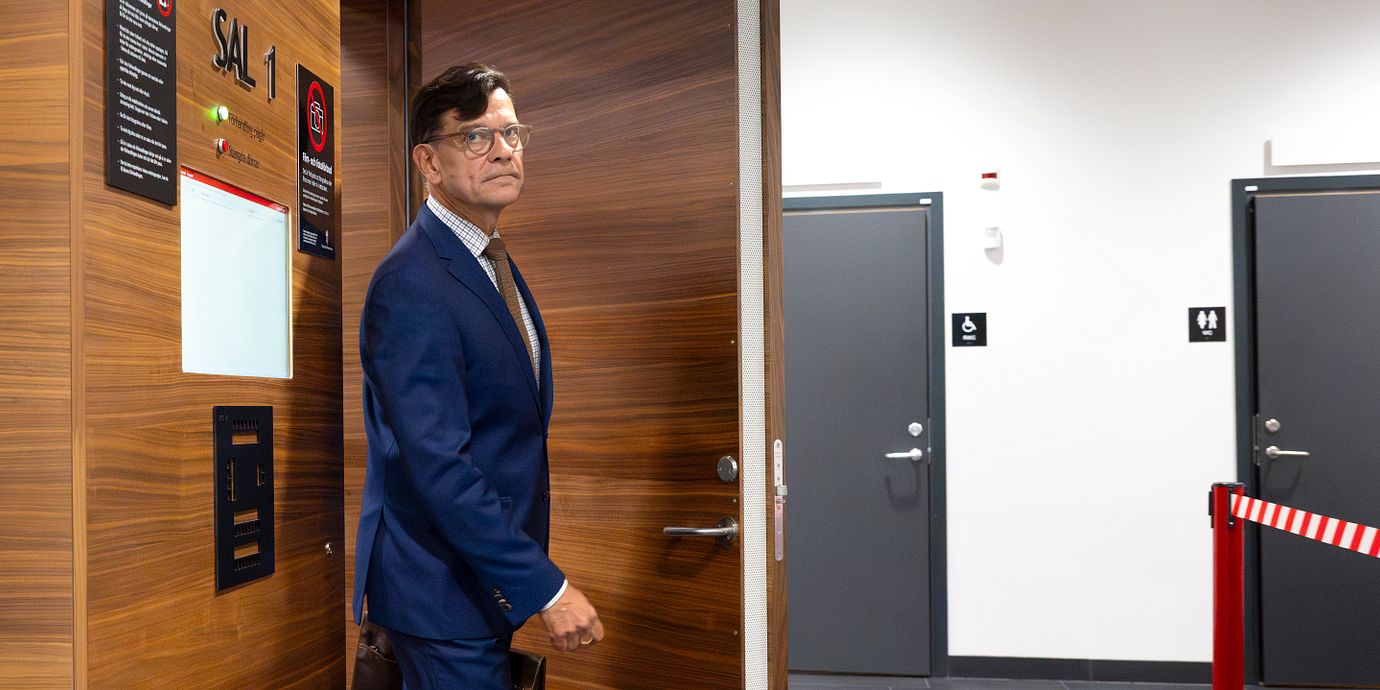 Den förre säkerhetsrådgivaren Henrik Landerholm i Attunda tingsrätt.