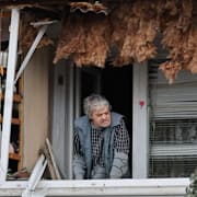 Ett hem i Zaporizjzja efter gårdagens attack.