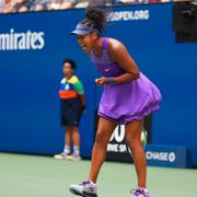 Naomi Osaka efter gårdagens seger.
