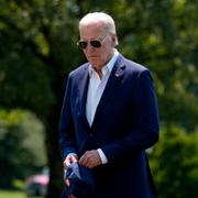 USA:s president Joe Biden på söndagen.