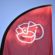 anderoll med  Socialdemokraternas logotyp under politikerveckan i Almedalen