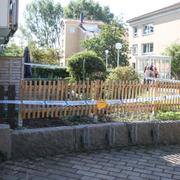 Polisens avspärrningar.