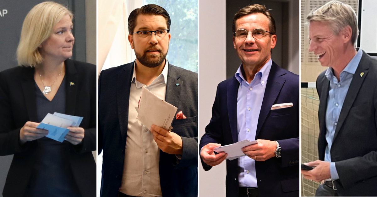 Alla partiledare har röstat Andersson ”samlad” Kristersson känner