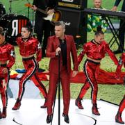 Robbie Williams under VM i Ryssland 2018.