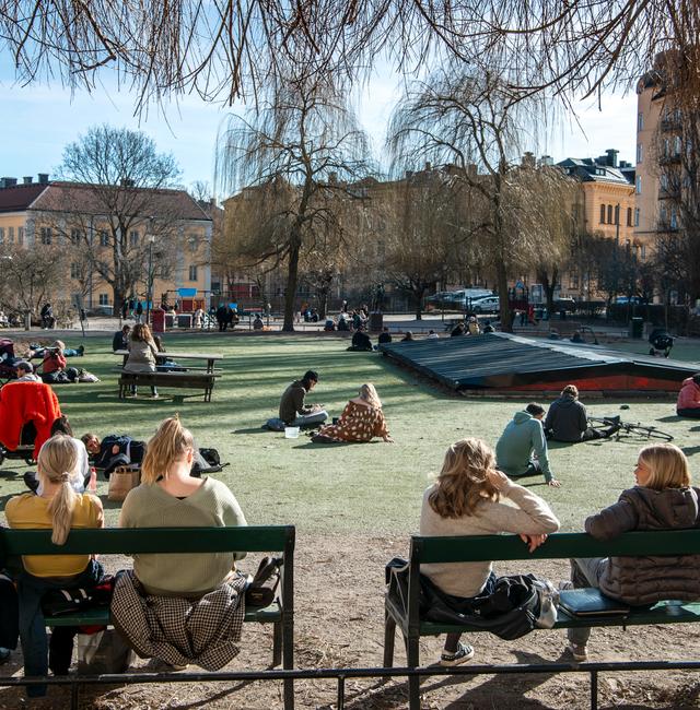 Arkivbild: Sol och värme i Stockholm. Malin Hoelstad/SvD/TT