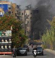 Rök stiger efter ett israeliskt lufangrepp i Beirut, Libanon. 