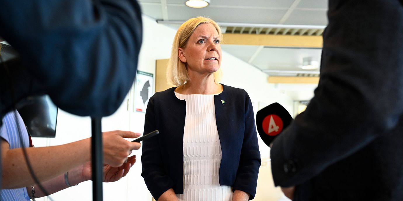 Socialdemokraternas partiledare Magdalena Andersson (S).