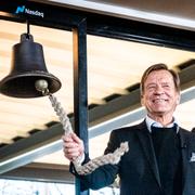 Samuelsson vid Volvo Cars börsnotering 2021. 