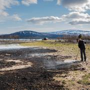 Samebyns ordförande Mats Berg på sin gård.