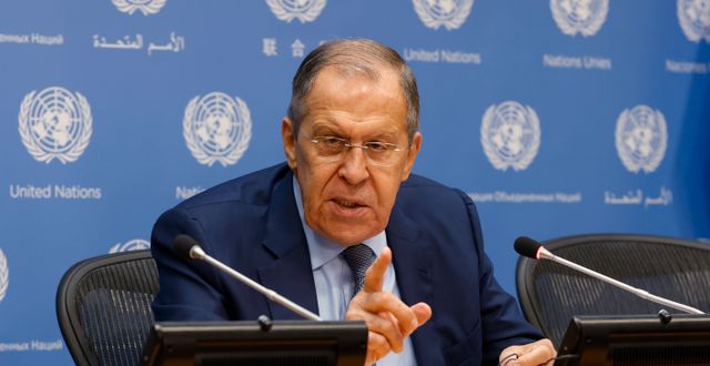 Ryska utrikesministern Sergej Lavrov. Jason DeCrow / AP