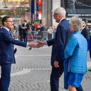 Moderaternas partiledare Ulf Kristersson, tidigare partiledaren Carl Bildt och Anna Maria Corazza Bildt.