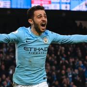 Bernardo Silva jublar efter sitt 1–0-mål.