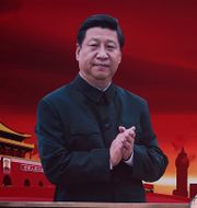 Porträtt av Kinas president Xi Jinping i Shanghai.  Aly Song / TT NYHETSBYRÅN