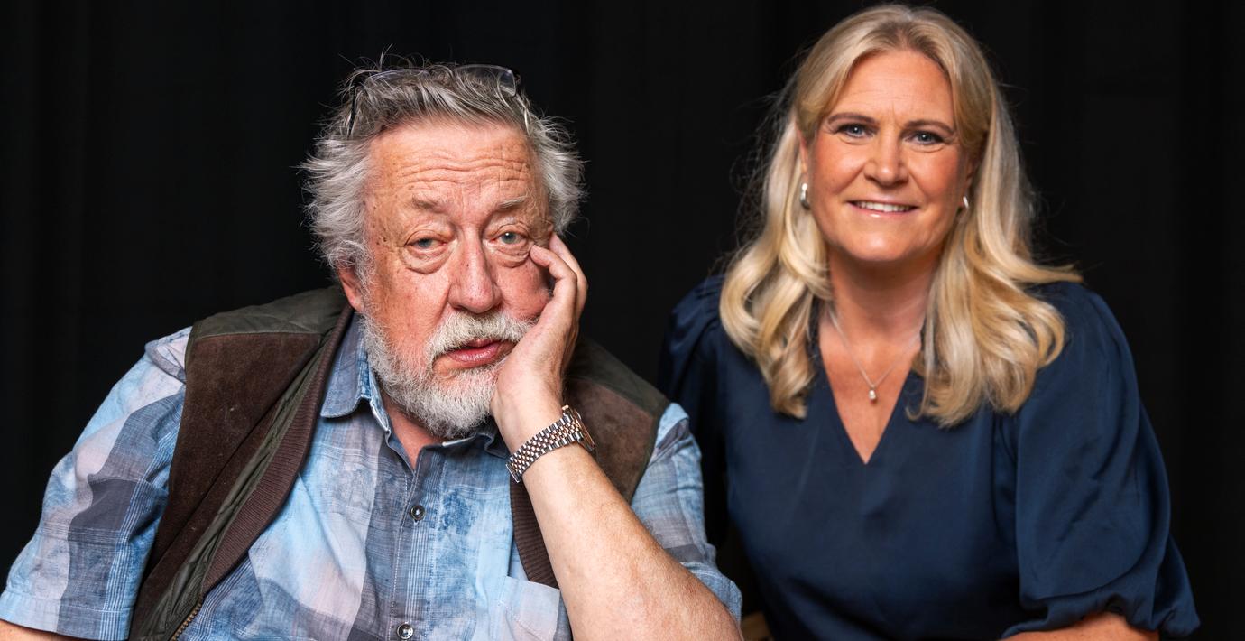 Leif GW Persson och Camilla Kvartoft som är aktuella med programmet ”Veckan” på SVT.