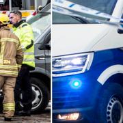 Polisavspärrningar vid Salutorget.