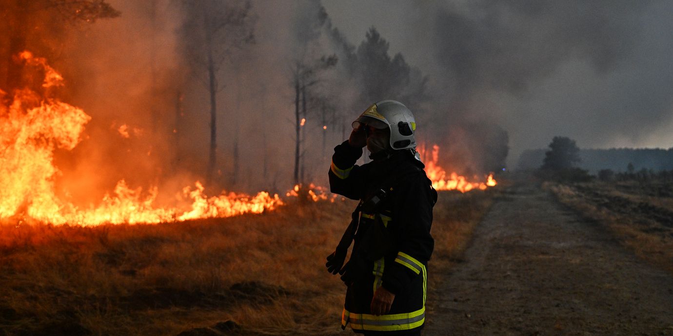 Bild från brandbekämpning i Frankrike, 26 juli.