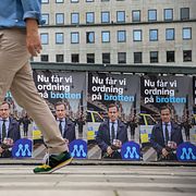 Valaffisch för Moderaterna, arkivbild.