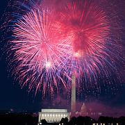 Fyrverkerier under 4 juli-firandet i Washington DC, 2025.