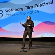 Parisa Liljestrand (M) fick både hånskratt och burop när hon invigningstalade på Göteborgs filmfestival på biograf Draken.