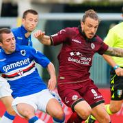 Livornos Sergio Paulinho gjorde matchens enda mål mot Atalanta.