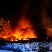 Industribrand på Gropegårdsgatan i Göteborg