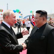 Vladimir Putin och Kim Jong-Un.