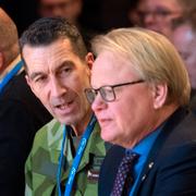 ÖB Micael Bydén och försvarsminister Peter Hultqvist (S) på Folk och försvars rikskonferens i Sälen.