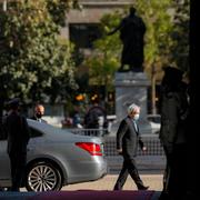 Sebastian Piñera vid presidentpalatset i Santiago i Chile.