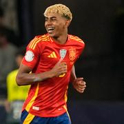 Lamine Yamal lycklig efter 3–0-målet.