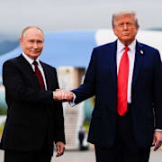 USA:s president Donald Trump och hans ryska motsvarighet Vladimir Putin. 
