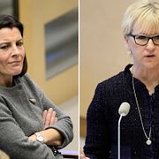 Karin Enström (M) och Margot Wallström (S)