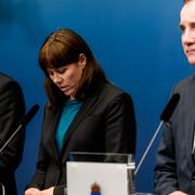 Gustav Fridolin, Åsa Romsom och Stefan Löfven.