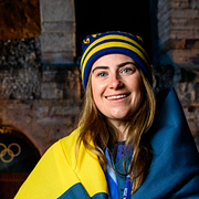 Guldmedaljörerna Martin Ponsiluoma, Isabella Wranå och Ebba Andersson. 