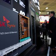 SK Hynix-minne vid en mässa i Seoul.