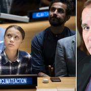 Greta Thunberg i FN-huset. Stefan Löfven, arkivbild.