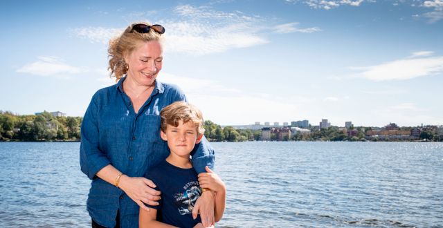 Ulrika Wesström med sin son Dante. Ulrika Wesström var 49 år när hon fick sin son. Pär Fredin/TT