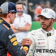 Max Verstappen och Lewis Hamilton.