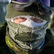 Kanadensisk soldat på övning i de nordligaste delarna av landet. 