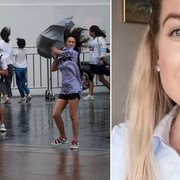 Invånare i Shanghai hukar under ovädret/Amie Blomquist.