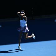 Venus Williams var jublande glad efter segern i semifinalen.