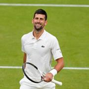 Novak Djokovic efter matchen. 