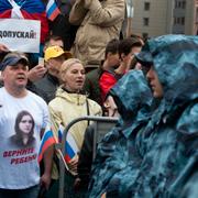 Protester i Moskva den 10 augusti 2019. 