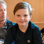 Vincent Stenberg som är det första barnet att födas efter en livmodertransplantation med mamma Malin Stenberg och pappa Claes Nilsson på State of The Art Meeting i Göteborg.