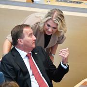 Statsminister Stefan Löfven och socialminister Lena Hallengren/Arkivbild