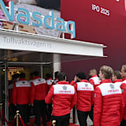 Larmföretaget Verisures första handelsdag på Stockholmsbörsen