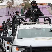 Militären i Mexico City på söndagen. 