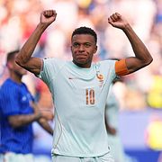 Frankrikes Kylian Mbappé under matchen mot Marocko tidigare i juli.