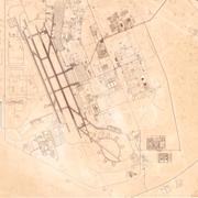 Satellitbild över Al Udeid Air Base utanför Qatar. 