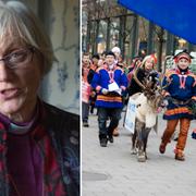 Arkivbild. Ärkebiskop Antje Jackelén. Samer protesterar mot förminskad samisk rätt till land och vatten.